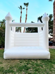 Modern Open White Bounce House