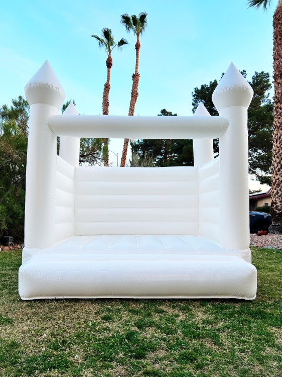 Modern Open White Bounce House