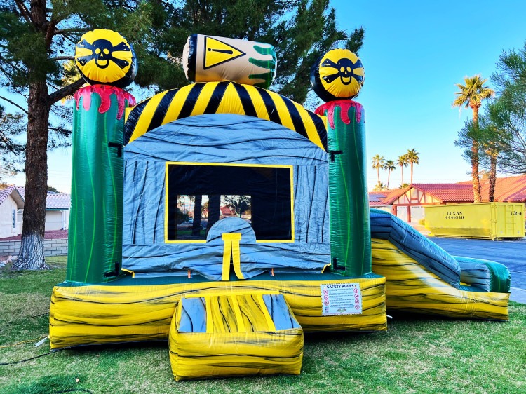 Toxic Waste Bounce House Combo with Slide