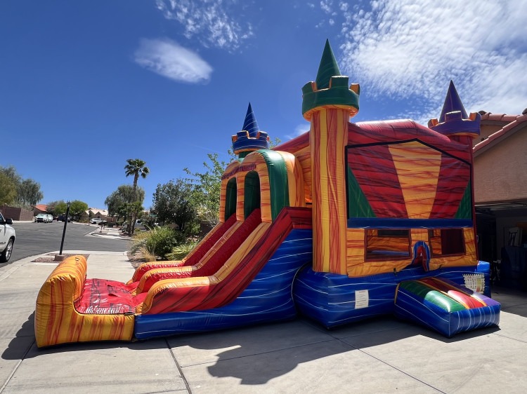 Sunset Blaze Bounce House Dual Lane Slide Wet/Dry