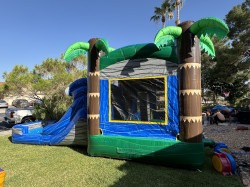 IMG 0135 1751851075 Tropical Tiki Bounce House Combo with Slide