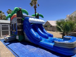 IMG 2145 1751851075 Tropical Tiki Bounce House Combo with Slide