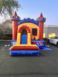 Royal Rush Bounce House Combo with Slide wet/dry